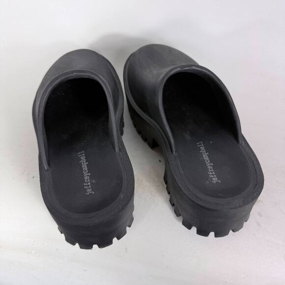 Jeffrey Campbell Clogge Platform Mules Women's 7 Black Leather Slip-On Comfort - Picture 7 of 9